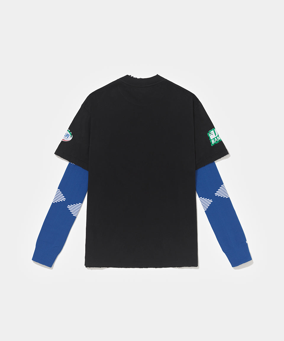 Camiseta Manga Longa Piet F.C - Vintage Blue
