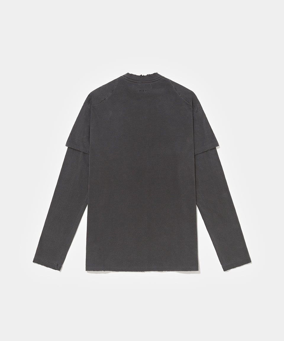 Camiseta Manga Longa Double Sleeve - Vintage Black
