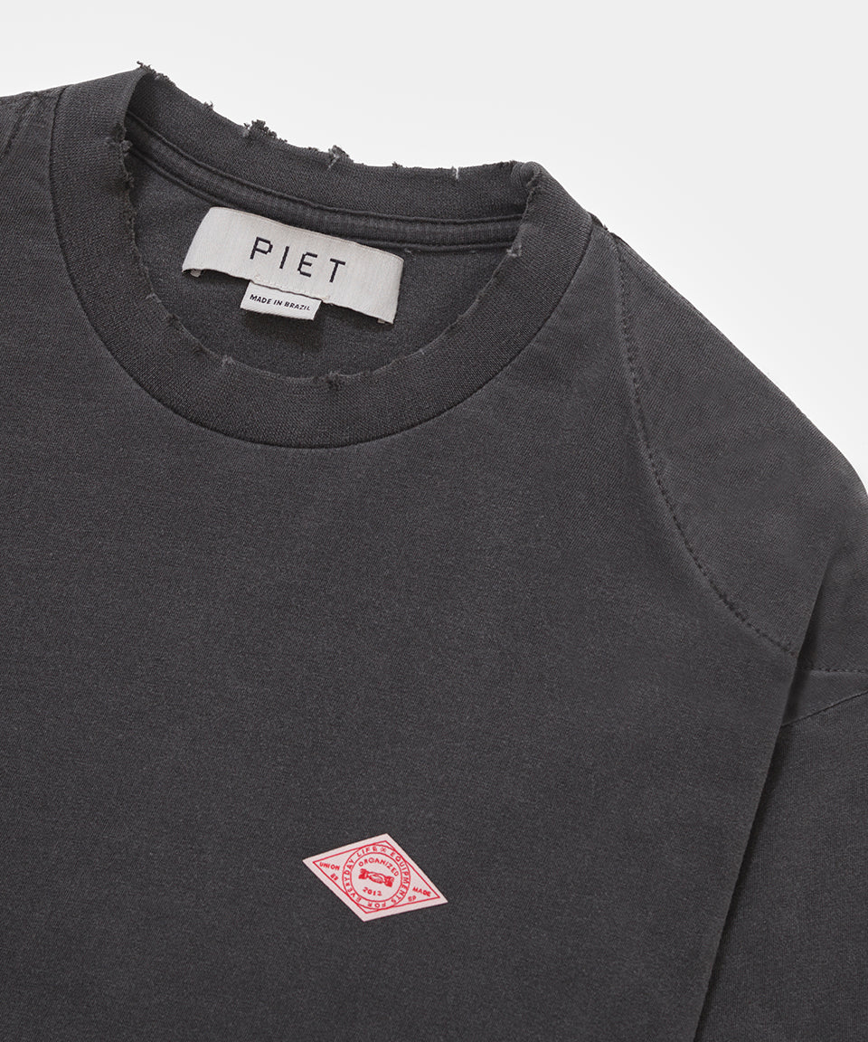 Camiseta Manga Longa Double Sleeve - Vintage Black