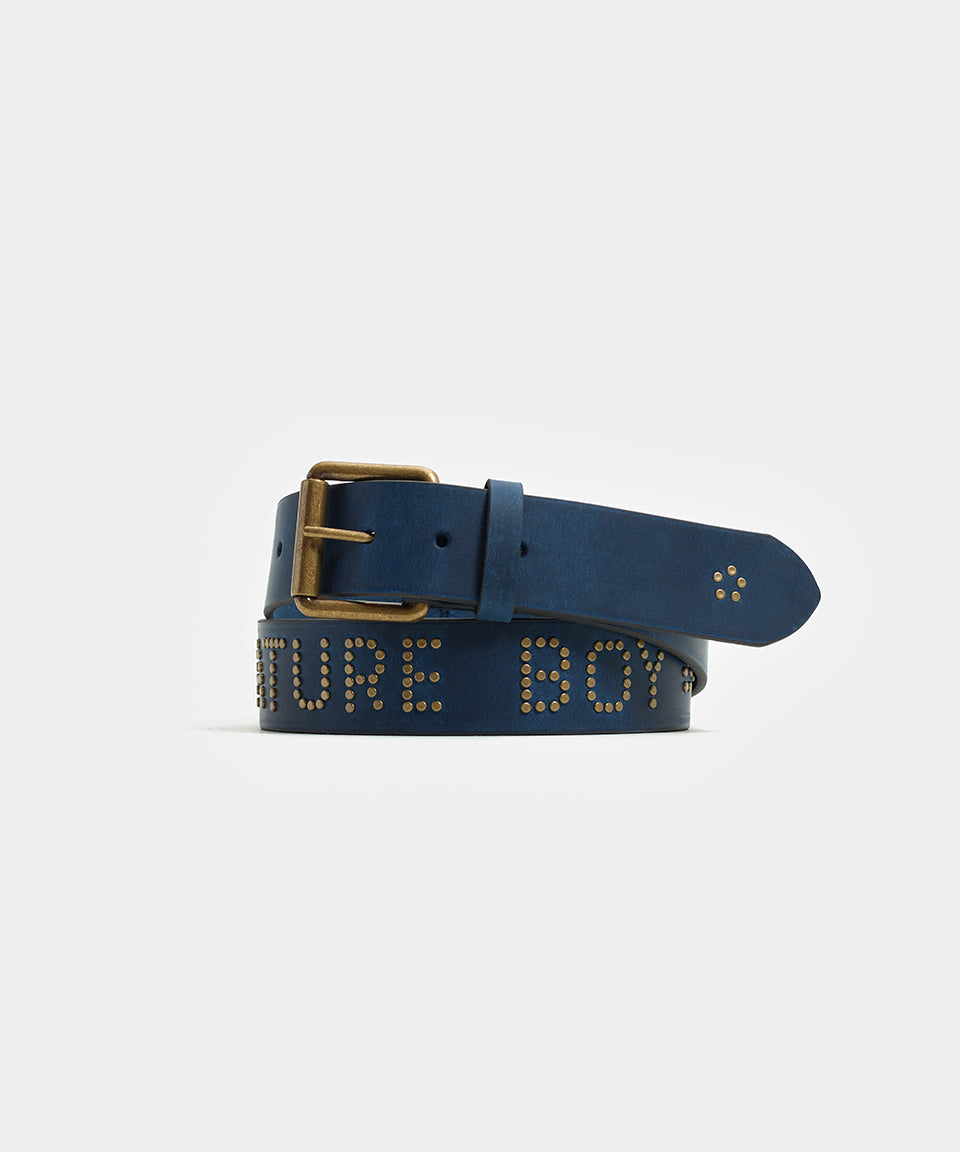 Cinto de Couro Nature Boy Azul