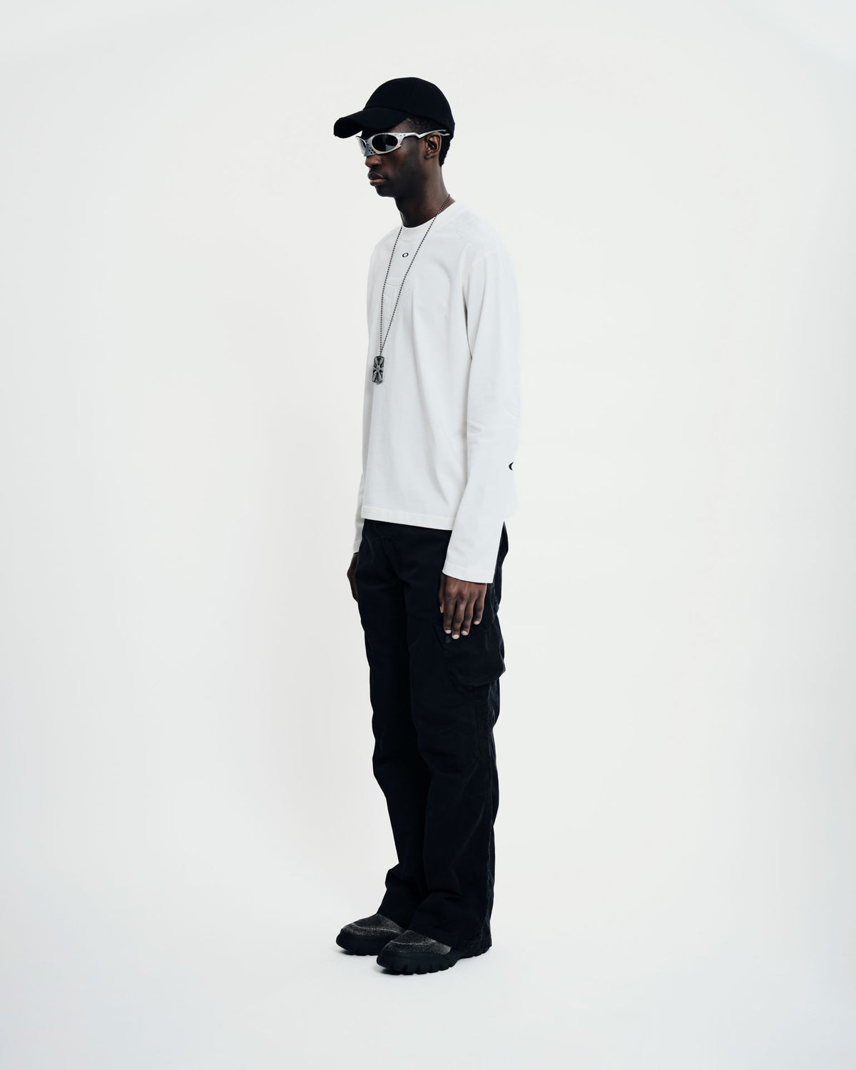 Camiseta Manga Longa Piet + Oakley - Bone White