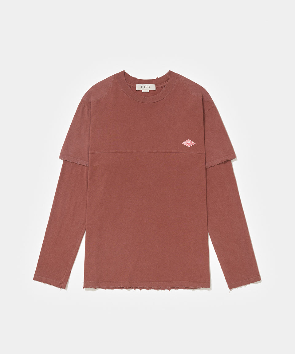Camiseta PIET Manga Longa - Marrom