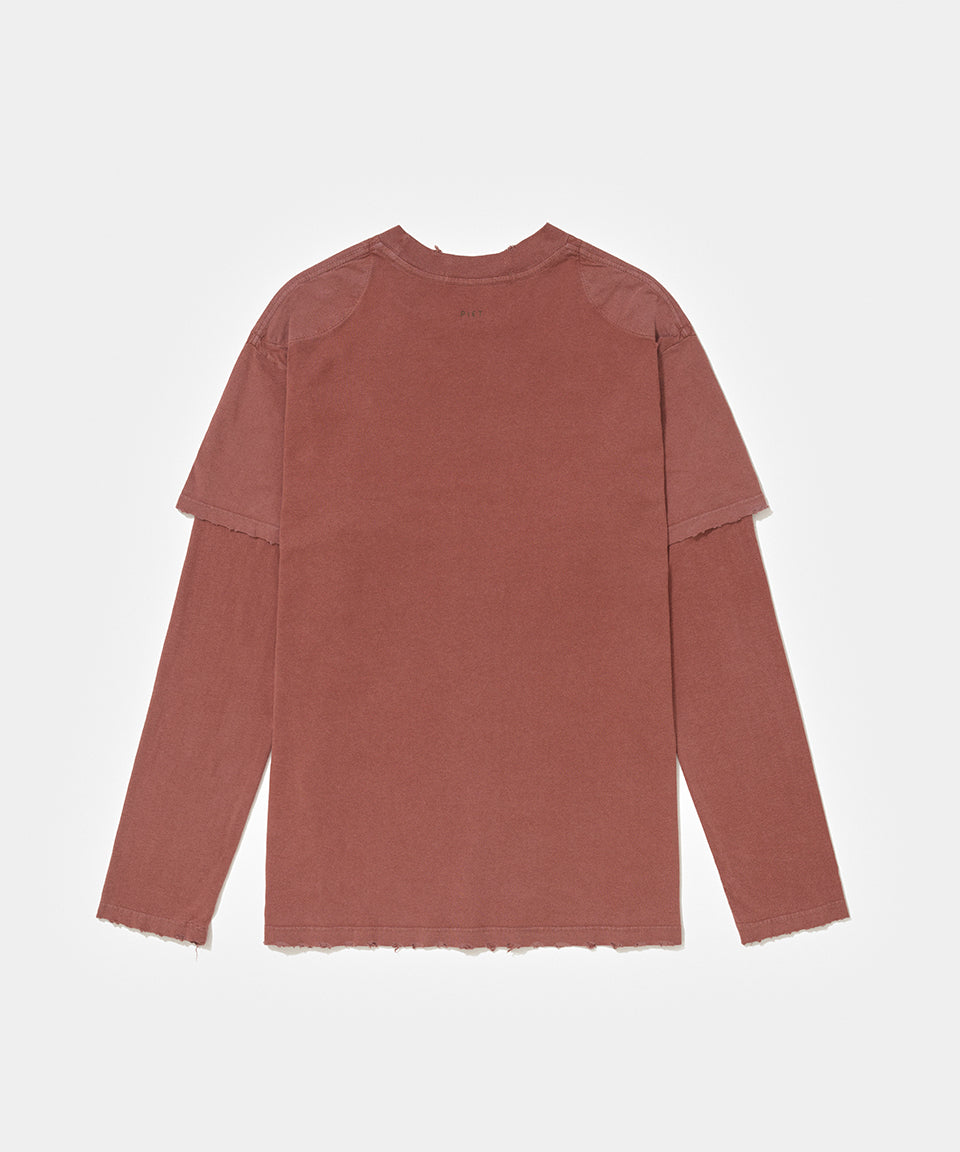 Camiseta PIET Manga Longa - Marrom