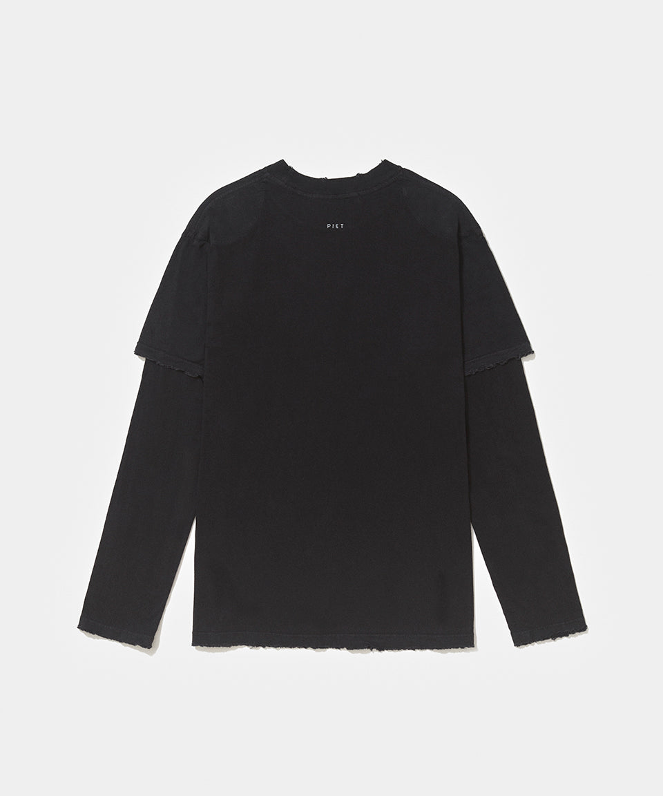 Camiseta PIET Manga Longa - Vintage Black