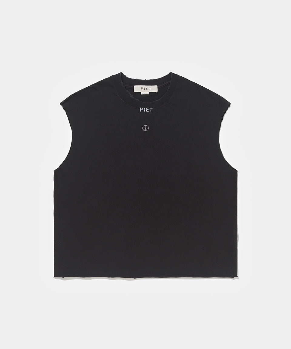 Camiseta Sleeveless PIET Peace&Love - Vintage Black