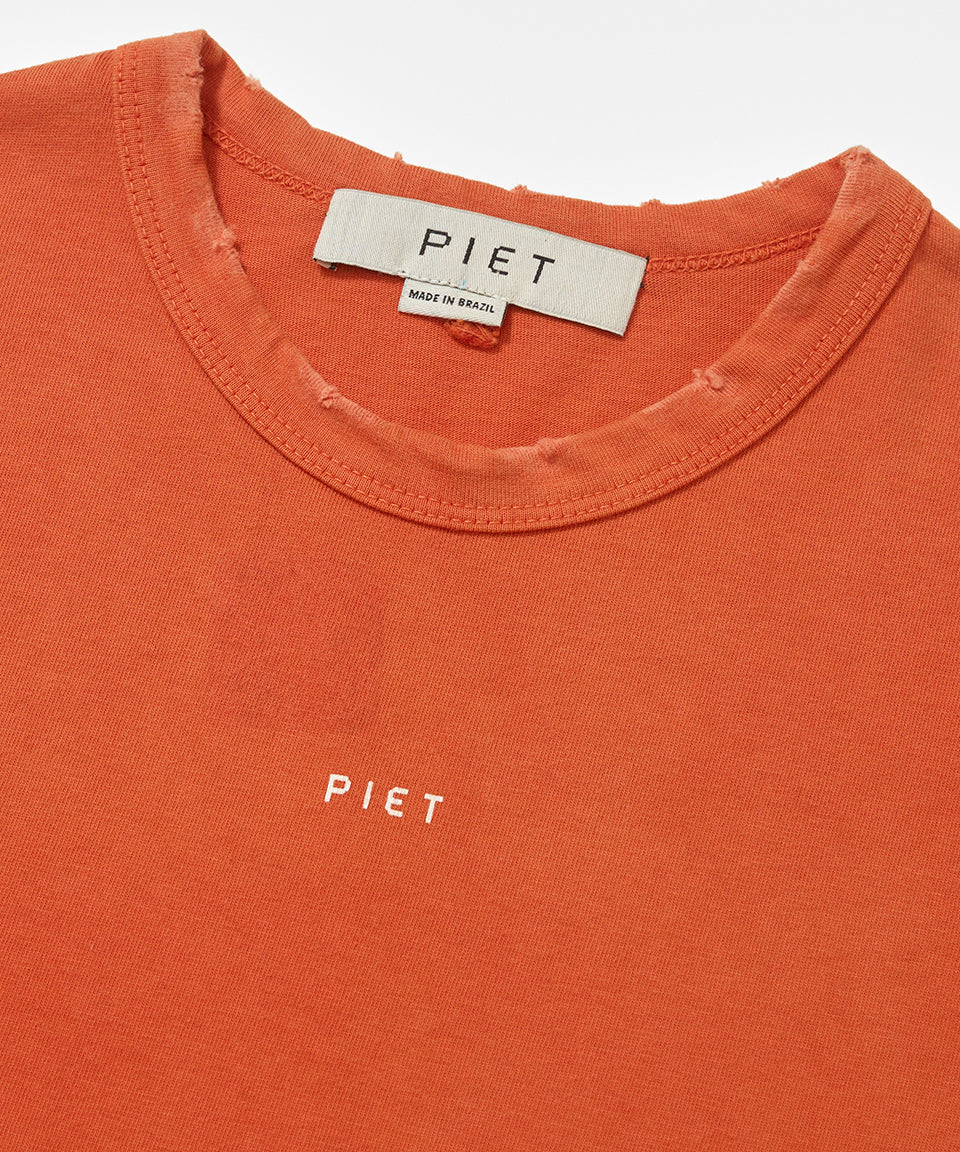 Camiseta PIET Logo - Vintage Orange