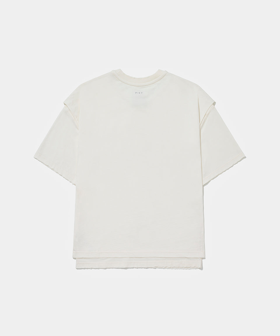 Camiseta Piet + Oakley Layered - Bone White